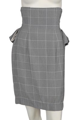 Lot 584 - A John Galliano Prince-of-Wales check viscose skirt, 1987-88
