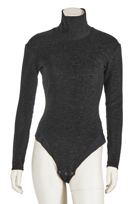 Lot 486 - A John Galliano black ribbed jersey body, 'Fencing' collection, Autumn-Winter 1990-91