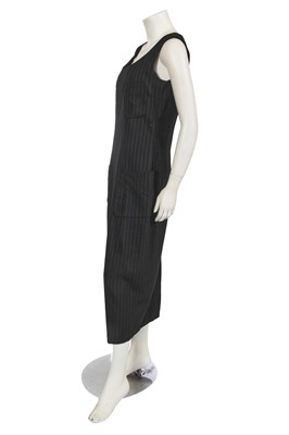 Lot 428 - A Comme des Garçons black and white pinstriped wool dress, 'Ultrasimple' collection, Spring-Summer 1993