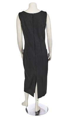 Lot 428 - A Comme des Garçons black and white pinstriped wool dress, 'Ultrasimple' collection, Spring-Summer 1993