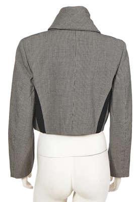 Lot 437 - A Comme des Garçons grey houndstooth wool jacket, 'Liberation from Tailoring' collection, Autumn-Winter 1989-1990
