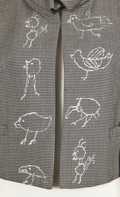 Lot 437 - A Comme des Garçons grey houndstooth wool jacket, 'Liberation from Tailoring' collection, Autumn-Winter 1989-1990