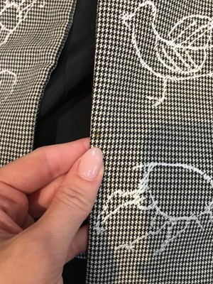 Lot 437 - A Comme des Garçons grey houndstooth wool jacket, 'Liberation from Tailoring' collection, Autumn-Winter 1989-1990