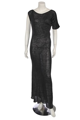 Lot 413 - A Yohji Yamamoto black linen dress, probably Spring-Summer 2002