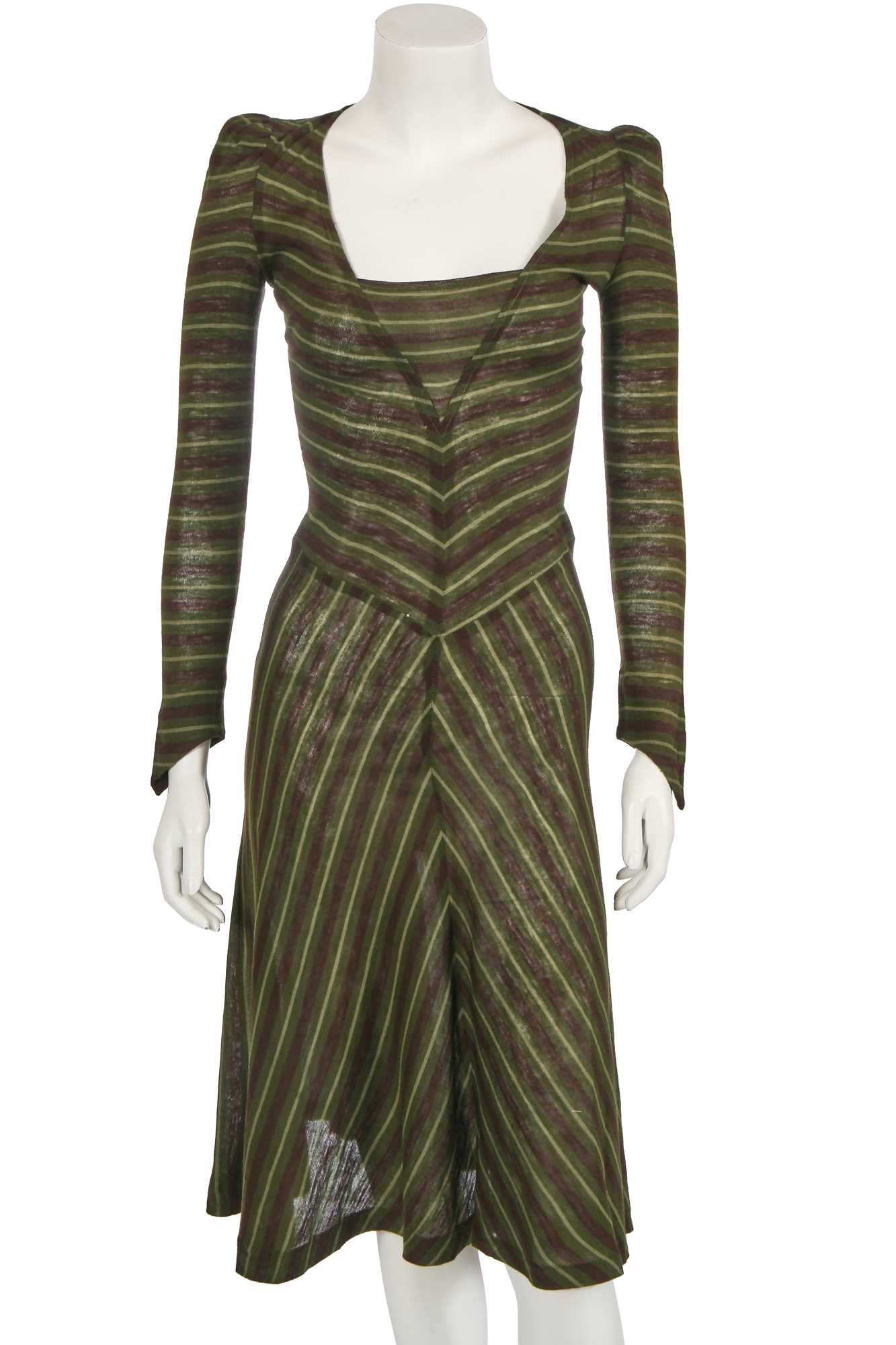 Lot 665 - A Biba striped wool jersey dress, circa 1974
