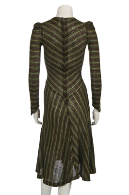 Lot 665 - A Biba striped wool jersey dress, circa 1974