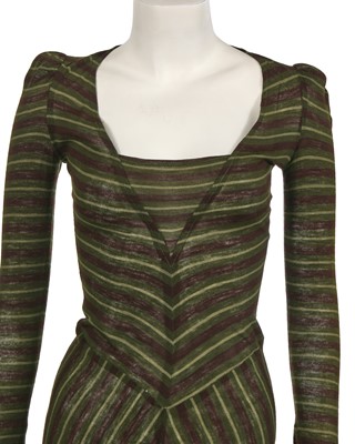 Lot 665 - A Biba striped wool jersey dress, circa 1974