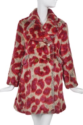 Lot 235 - A Vivienne Westwood faux fur double-breasted coat, 'Always on Camera' collection, Autumn-Winter 1992-93