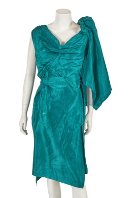 Lot 343 - A Vivienne Westwood teal taffeta cocktail dress, 'Active Resistance' collection, Spring-Summer 2006