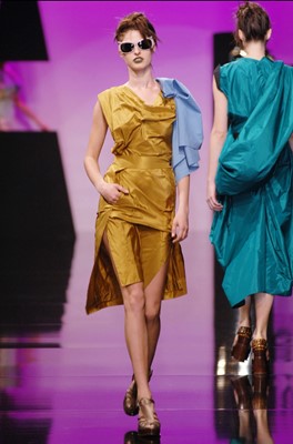 Lot 343 - A Vivienne Westwood teal taffeta cocktail dress, 'Active Resistance' collection, Spring-Summer 2006