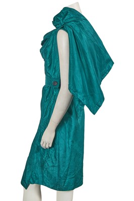 Lot 343 - A Vivienne Westwood teal taffeta cocktail dress, 'Active Resistance' collection, Spring-Summer 2006