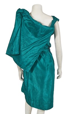 Lot 343 - A Vivienne Westwood teal taffeta cocktail dress, 'Active Resistance' collection, Spring-Summer 2006
