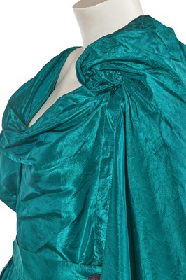 Lot 343 - A Vivienne Westwood teal taffeta cocktail dress, 'Active Resistance' collection, Spring-Summer 2006