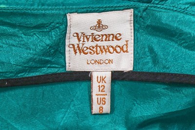 Lot 343 - A Vivienne Westwood teal taffeta cocktail dress, 'Active Resistance' collection, Spring-Summer 2006