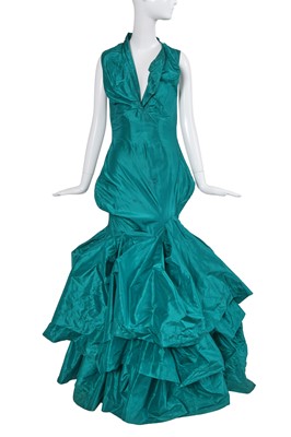 Lot 174 - A Vivienne Westwood teal taffeta ballgown, 'Active Resistance' collection, Spring-Summer 2006