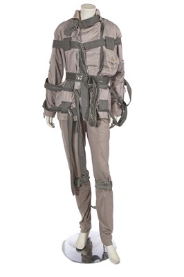 Lot 347 - A Vivienne Westwood grey viscose bondage ensemble, 'Exhibition' collection, Autumn-Winter 2004-05