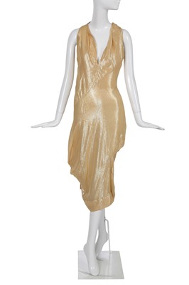 Lot 176 - A Vivienne Westwood gold lamé evening dress, 'Street Theatre' collection, Spring-Summer 2003