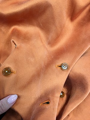 Lot 342 - A Vivienne Westwood copper-tone satin coat-dress, 'Wake Up, Cave Girl' collection, Autumn-Winter 2007-08