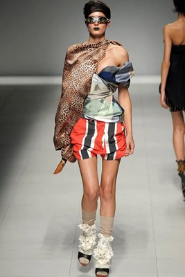 Lot 338 - A Vivienne Westwood black corset dress, probably 'Do It Yourself' collection, Spring-Summer 2009