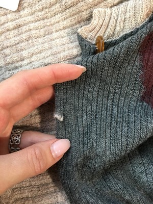 Lot 340 - A Vivienne Westwood hand-painted knitted ensemble, 'Chaos Point' collection, Autumn-Winter 2008-09