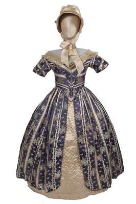 Lot 865 - A purple brocade fancy dress costume, 1840s