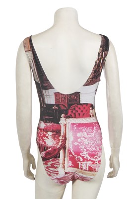 Lot 527 - A Vivienne Westwood printed lycra swimsuit, 'Salon' collection, Spring-Summer 1992