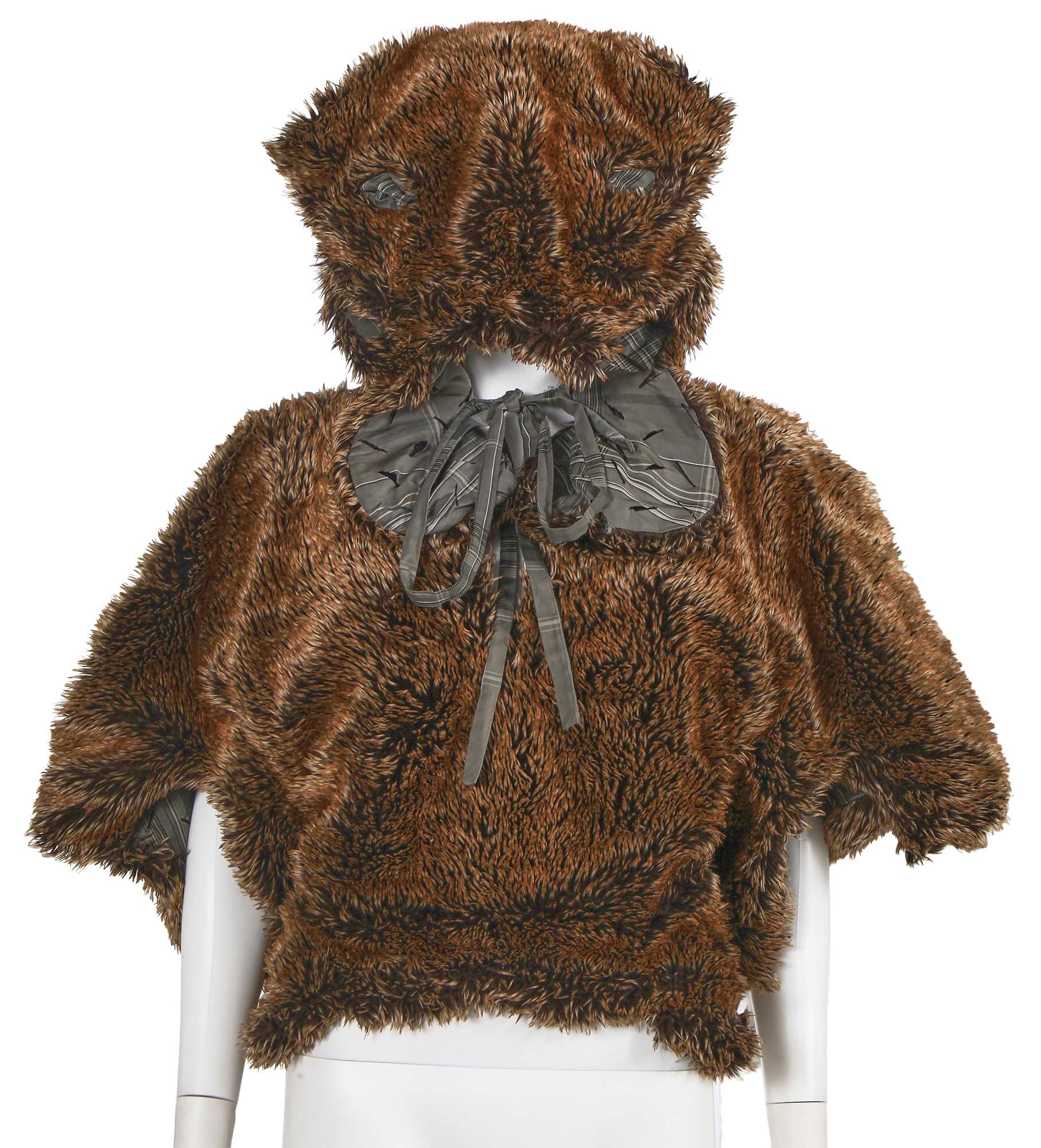 Lot 339 - A Vivienne Westwood faux fur poncho, 'Chaos Point' collection, Autumn-Winter 2008-09