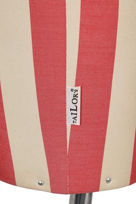 Lot 272 - A pink and white striped cotton tailor's dummy, modern