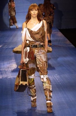 Lot 349 - A Vivienne Westwood printed bondage ensemble, 'Blue Sky' collection, Spring-Summer 2004