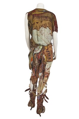 Lot 349 - A Vivienne Westwood printed bondage ensemble, 'Blue Sky' collection, Spring-Summer 2004
