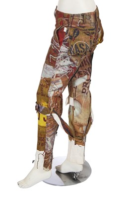 Lot 349 - A Vivienne Westwood printed bondage ensemble, 'Blue Sky' collection, Spring-Summer 2004