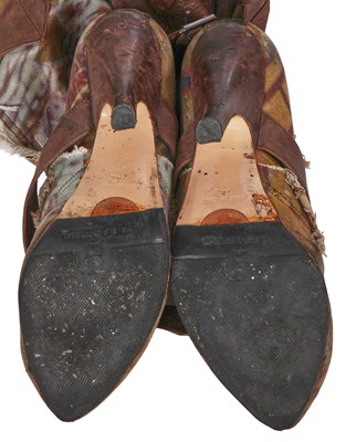 Lot 349 - A Vivienne Westwood printed bondage ensemble, 'Blue Sky' collection, Spring-Summer 2004