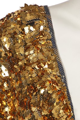 Lot 337 - A Vivienne Westwood gold sequined dress, 'World Wide Woman' collection, Autumn-Winter 2011-12