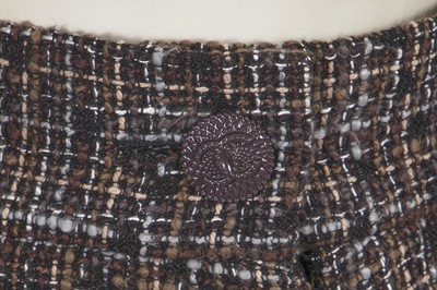 Lot 208 - A Chanel by Karl Lagerfeld brown cotton-blend tweed skirt, Spring-Summer 2009