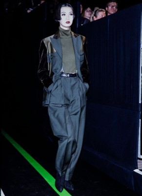 Lot 567 - A Jean Paul Gaultier black and grey jacket, ‘Women Among Women’ collection, Autumn-Winter 1989-90