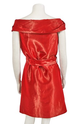 Lot 350 - A Vivienne Westwood red and gold changeant silk-blend corset dress, circa 2003