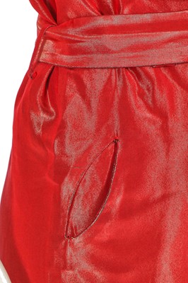 Lot 350 - A Vivienne Westwood red and gold changeant silk-blend corset dress, circa 2003