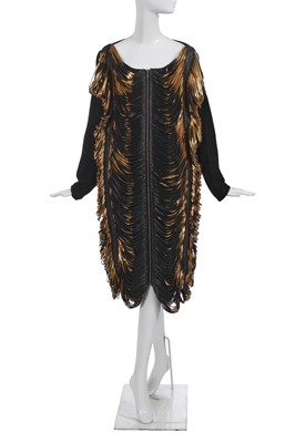 Lot 109 - An Iris van Herpen slashed and gilded leather coat-dress, Autumn-Winter 2010-11