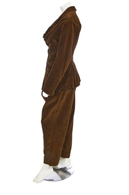 Lot 348 - A Vivienne Westwood brown corduroy 'Drunker Tailors' suit, 'Exhibition' collection, Autumn-Winter 2004-05