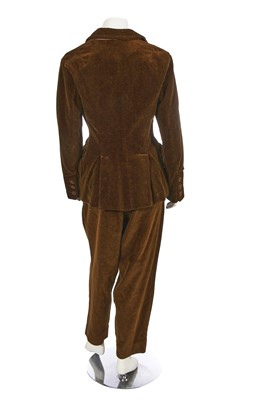 Lot 348 - A Vivienne Westwood brown corduroy 'Drunker Tailors' suit, 'Exhibition' collection, Autumn-Winter 2004-05