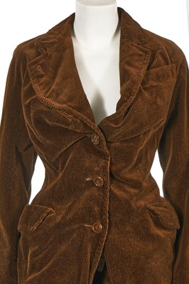 Lot 348 - A Vivienne Westwood brown corduroy 'Drunker Tailors' suit, 'Exhibition' collection, Autumn-Winter 2004-05