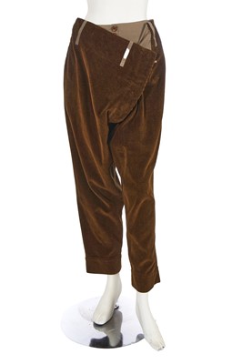 Lot 348 - A Vivienne Westwood brown corduroy 'Drunker Tailors' suit, 'Exhibition' collection, Autumn-Winter 2004-05