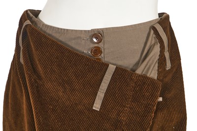 Lot 348 - A Vivienne Westwood brown corduroy 'Drunker Tailors' suit, 'Exhibition' collection, Autumn-Winter 2004-05