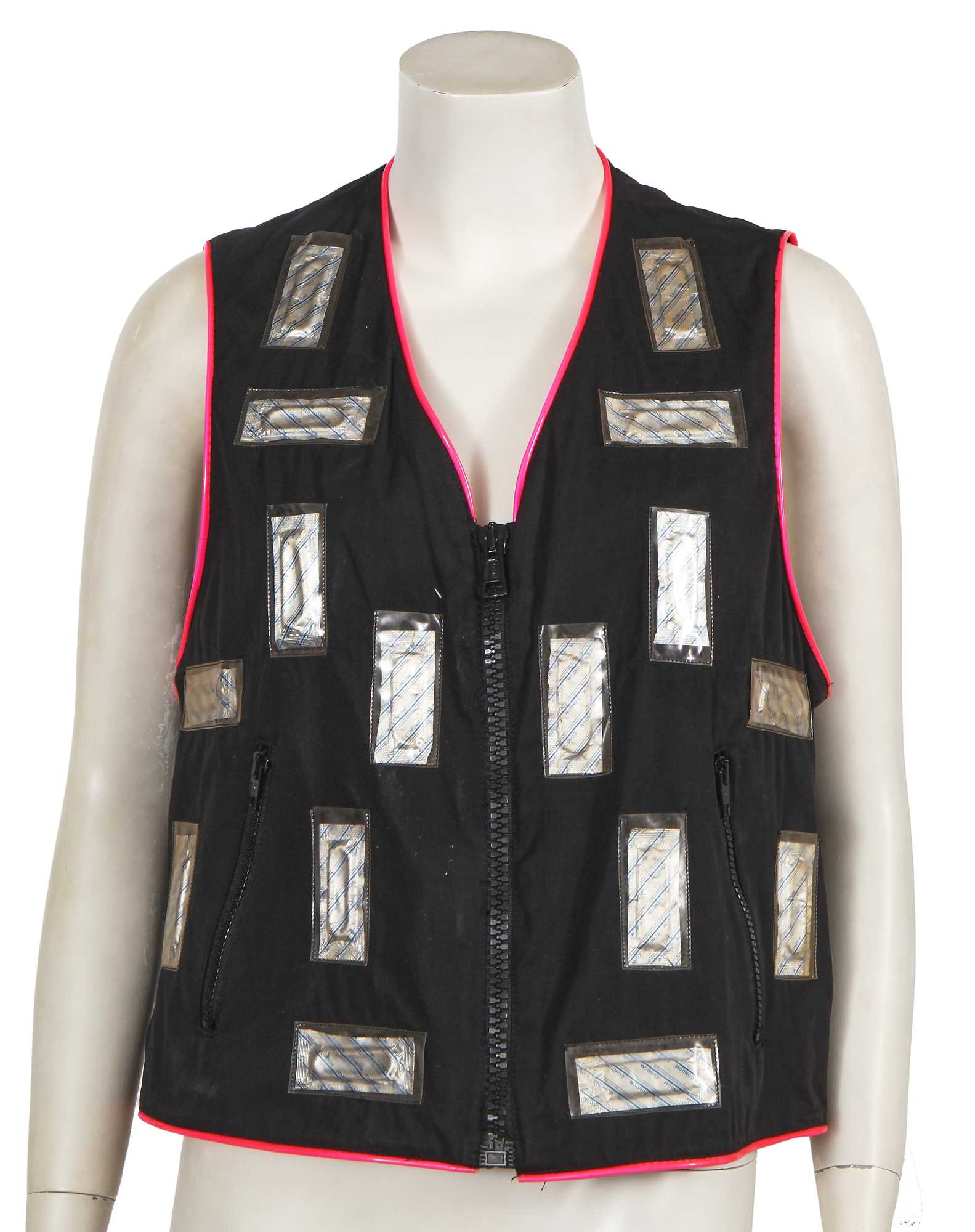 Lot 449 - A Moschino black cotton 'Life Vest', 1990s