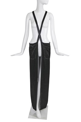 Lot 221 - A Maison Martin Margiela black satin apron, Autumn-Winter 1999-2000