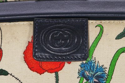 Lot 257 - A Gucci 'Flora' canvas clutch bag, 1980s