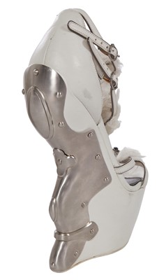 Lot 244 - A pair of Alexander McQueen by Sarah Burton white leather platform heels, Autumn-Winter 2011-12