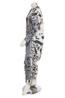 Lot 341 - A Vivienne Westwood printed cotton jumpsuit, 'Wake Up Cave Girl' collection, Autumn-Winter 2007-08