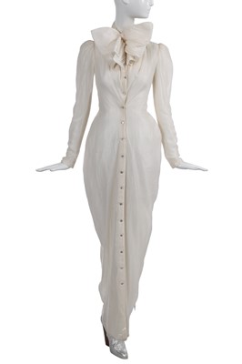 Lot 229 - A Vivienne Westwood shimmering ivory plush dress, 'Vive La Cocotte' collection, Autumn-Winter 1995-96