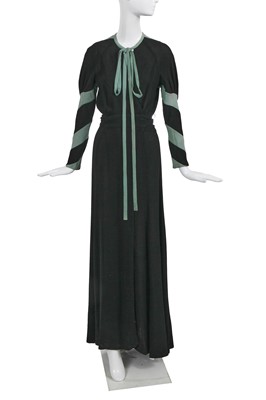 Lot 434 - An Ossie Clark moss crêpe 'Heavenly Twins' dress, 1970